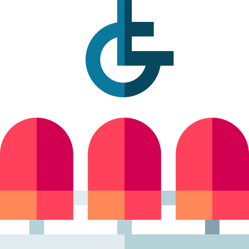 Wheel-chair accessible seating