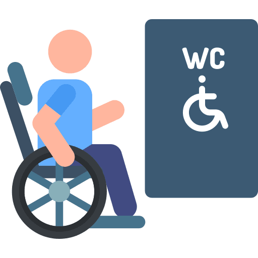 Wheel-chair accessible toilet