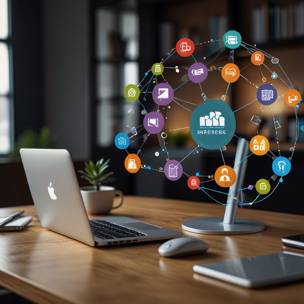 a laptop and a computer on a desk