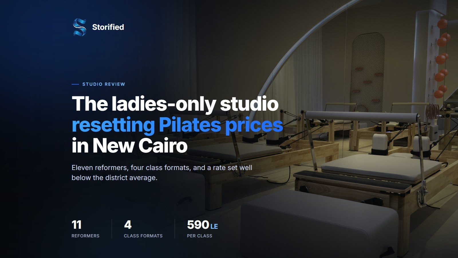 Studio 8, a ladies-only reformer Pilates studio in New Cairo